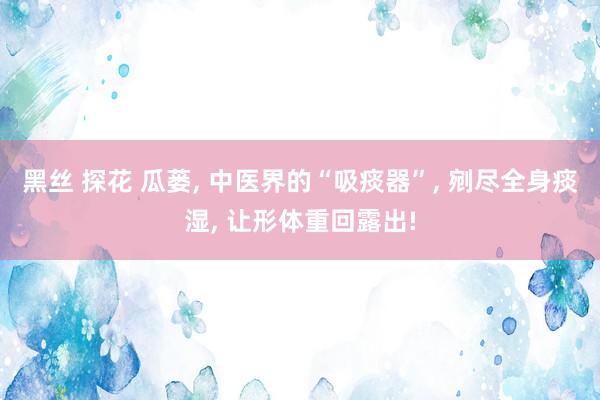 黑丝 探花 瓜蒌, 中医界的“吸痰器”, 剜尽全身痰湿, 让形体重回露出!