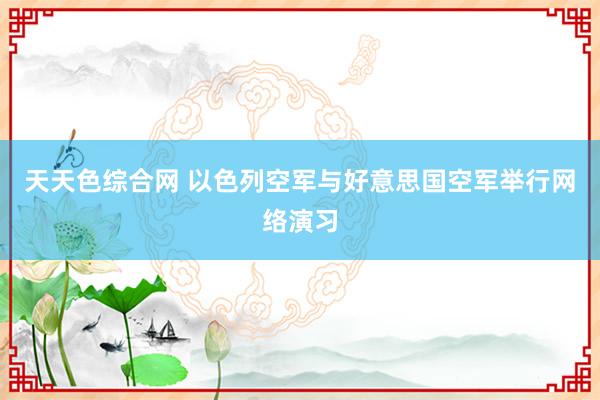 天天色综合网 以色列空军与好意思国空军举行网络演习