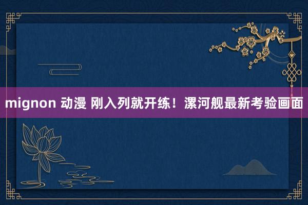 mignon 动漫 刚入列就开练！漯河舰最新考验画面