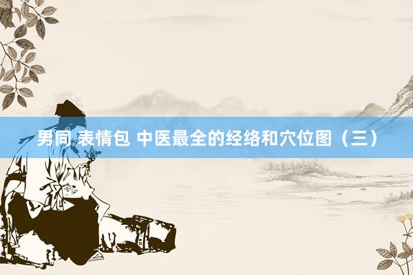 男同 表情包 中医最全的经络和穴位图（三）